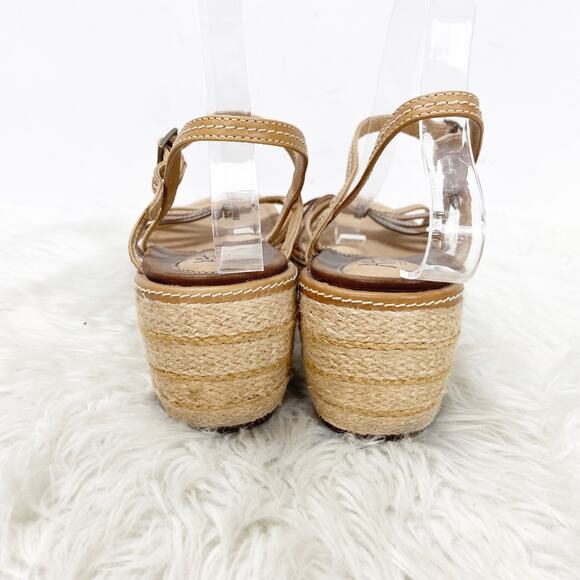 Clarks Artisan 10 M Womens Brown Tan Leather Ankle Strap Comfort Sandals - Picture 3 of 8